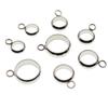 20Pcs Stainless Steel Metal Big Hole Pendant Connectors Bails Beads Clasps/Pendants Clip Pinch For DIY Necklace Jewelry Making