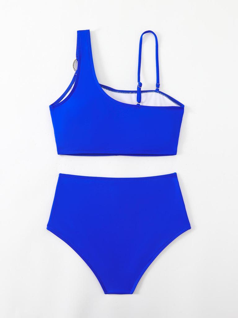 2024 Women's Solid Color Split Bikini - Stylish & Trendy Swimsuit