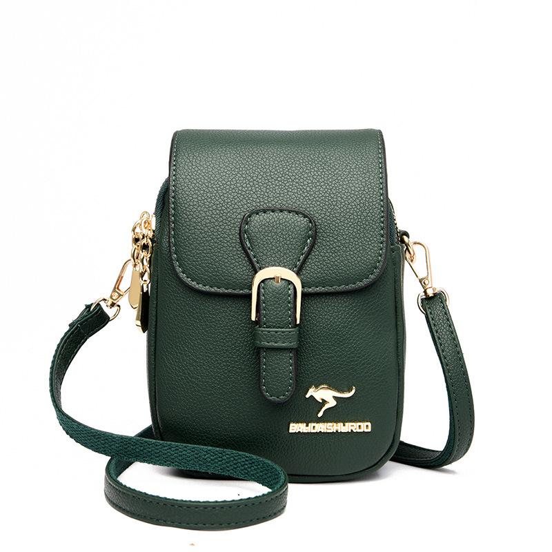 

Женская сумка, новая женская сумка для мобильного телефона, простая и универсальная, из мягкой кожи, модный кошелек для монет на одно плечо