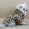 Pet Clothes Soft Leopard Printed Pets Clothing Animals Cold Winter Coat Wearing Supply for Christmas Holiday Festival Party