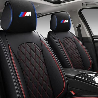 2025 E46 For BMW 1/2pcs Car Accessories Seat Headrest Protective Covers For BMW M X1 X3 X5 X6 X7 E34 E36 E39 E46 F10 F20 Z4 Perf