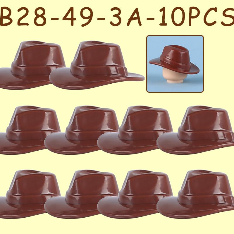 MOC Medieval Military Castle Soldier Figures Helmets Series Building Blocks Knights Accessories Warrior Hat  Bricks Toys Gifts