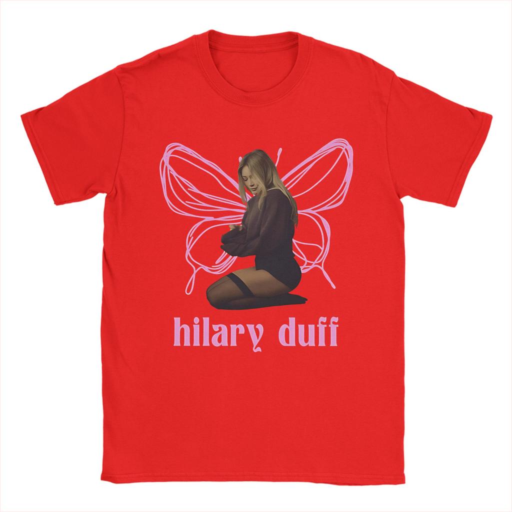 The butterfly Hilary Duff Mature Photo TShirts Unisex  Humor 100 Cotton Tee Shirt Crew Neck Short Sleeve T Shirt Unique Clothes