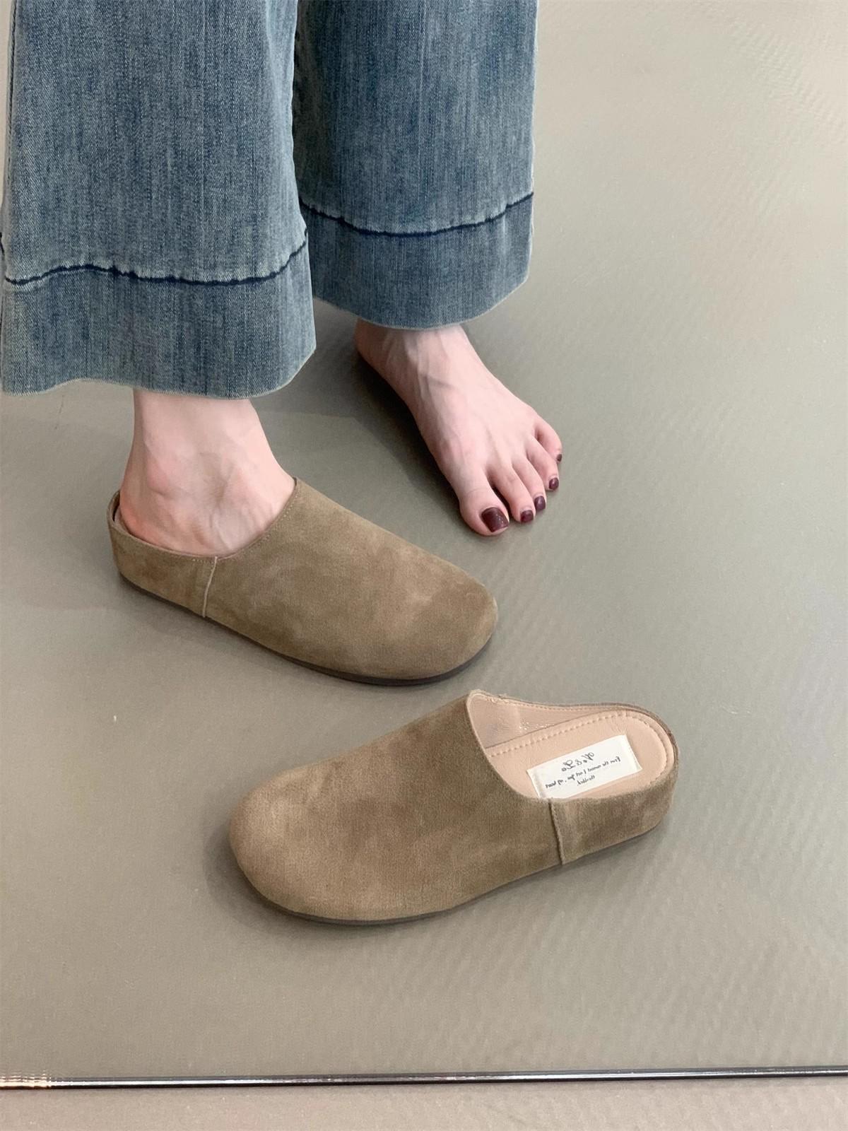 

Туфли Boken на платформе, женская обувь, осень 2024 года, новая женская обувь Mori в стиле ретро из матовой мягкой кожи, внутренняя высота увеличивается, наружная часть половинной длины 35 верблюд