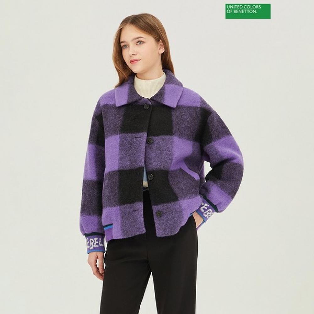 

Светр Benetton Benetton Forbes у клітинку Bajpa4461 Vo violet/44