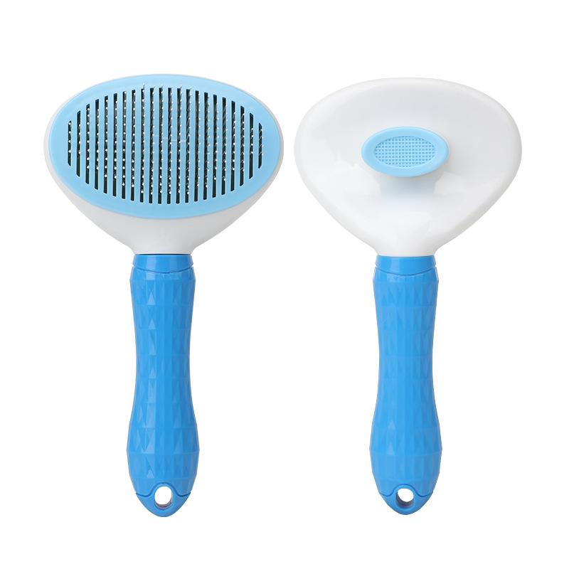 

1PC For Cat Accessories Dog Grooming Equipment Cats Products Non-slip Beauty Brush Pet Hair Removal Comb Things Supplies Home Garden синий