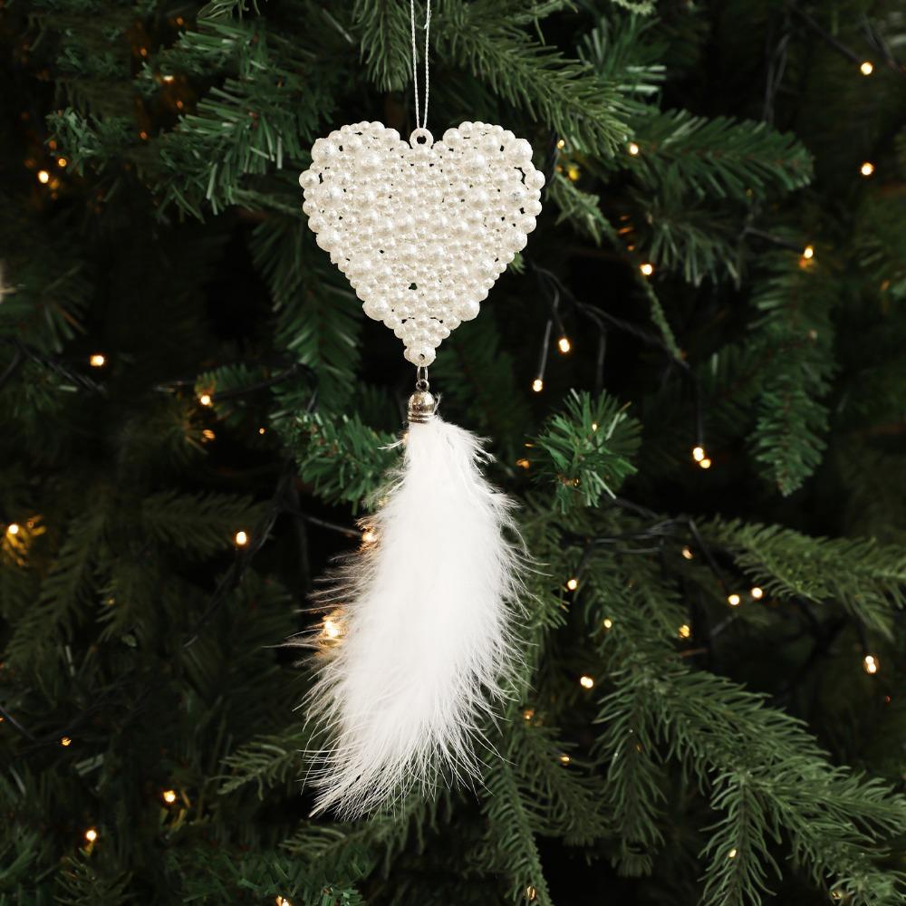 Plastic Christmas Tree Feather Pendant Wall Christmas Decoration Christmas Party Decor