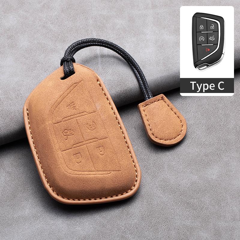 New Sheepskin Car Remote Key Cover Case Shell For Cadillac ATS-L XTS XT5 CTS CT6 ATS 28T SRX Escalade 2015 Styling Accessories