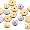 40pcs 20pcs Stainless Steel Flat Round Spacers Loose Beads for Necklace Bracelet Earrings Jewelry Making DIY Pendants Charms