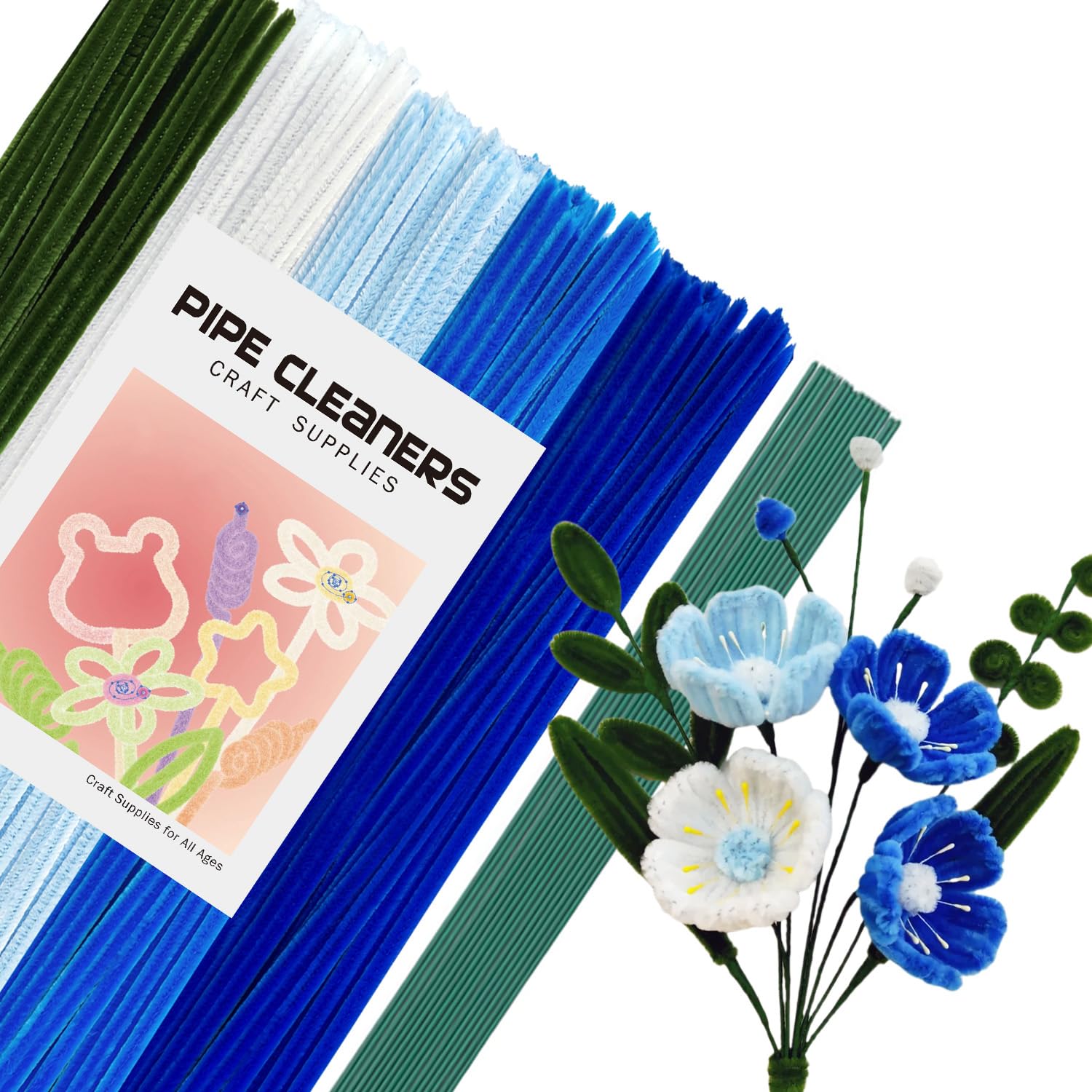 

URSDIART Craft Mall Color Mix Flower and Craft Materials Set 270 Pieces 20 Flower Rods Floral Wire Structural Wire Colorful Decorations Modeling