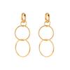 2026 Minimalist Three Hoop Drop Earrings 18K Gold Plated Personalized Waterproof Jewelry Earrings for Women Party Jewelry