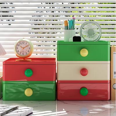 Storage Box Large Capacity Plastic Storage Box with Pull-Out Drawer Organizer for Hair Accessories Jewelry Sundries