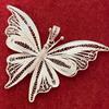 Used Silver Filigree *Filigree*Butterfly*Pendant top*Charm*Vintage*Butterfly