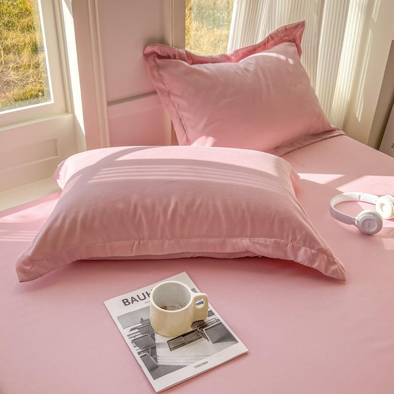 2Pcs/Set 48x74cm Simple Solid Color Pillowcase Fashion Home School Bedding Classic Bedroom Sleeping Pillow Case