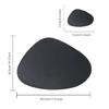 1/4/6 Sets Black Table Placemats and Coasters Oval Shaped Table Mats Pad Kitchen Accessories Place mat for Indoor  Outdoor
