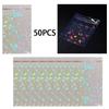 50 Pieces Transparent Holographic Trading Cards Film