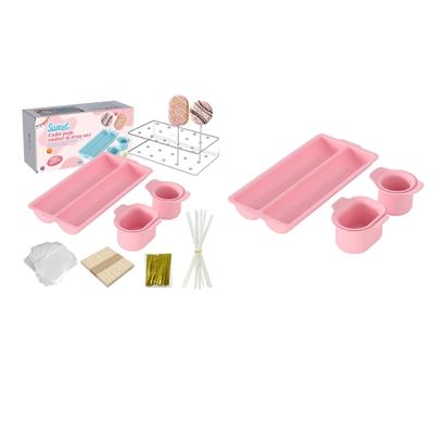 Ensemble de Moules de Cuisson Coupeur et Pousseur de Boules à Gâteau avec Plateau Outil de Cuisine Polyvalent pour la Préparation de Desserts et la Pâtisserie Familiale