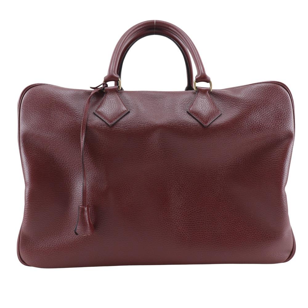 HERMES Plume45 Boston bag Bordeaux Ardenne Women Used