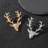 Retro Elk Brooch, Men's and Women's Suit, Deer Head Corsage Accessories, High-end
