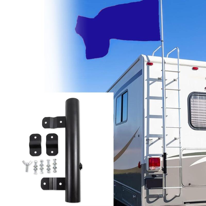 Heavy Duty Flag Mount fit Most RVs Ladder Campers Flag Holder with Screws for Travel Trailer Easy Installation