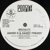 12inch Record ASHER D  DADDY FREDDY  Brutality PRO7196DJ Profile Records 1988 US Rap  HipHopRB Used