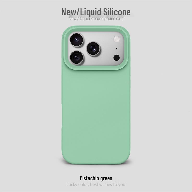Funda de Silicona con Agujero Grande para Apple 17 Pro Max: Bolsa de aire a prueba de caídas, Protectora, Diseño simple