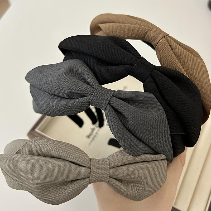 [Popular in Europe And America] Ins Style Easy Bow Headband, Full of Texture, Create a Delicate Shape, Easy Solid Color Bow Headband,