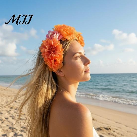 Floral Headband For Women 3D Flowers Hair Hoop, Halloween Party Headband, Simulated Accessory Rose for Vacation Dance Accessories Gift Hoop