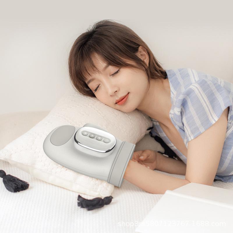 Electric Hand Massager: Air Compression for Fingers, Palm, and Wrist with Heat Therapy, Customizable Logo