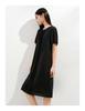 Jiuzi Anna Kou Elegant Temperament Commuting Toothpick Pleated Chiffon Waist Cinching Dress