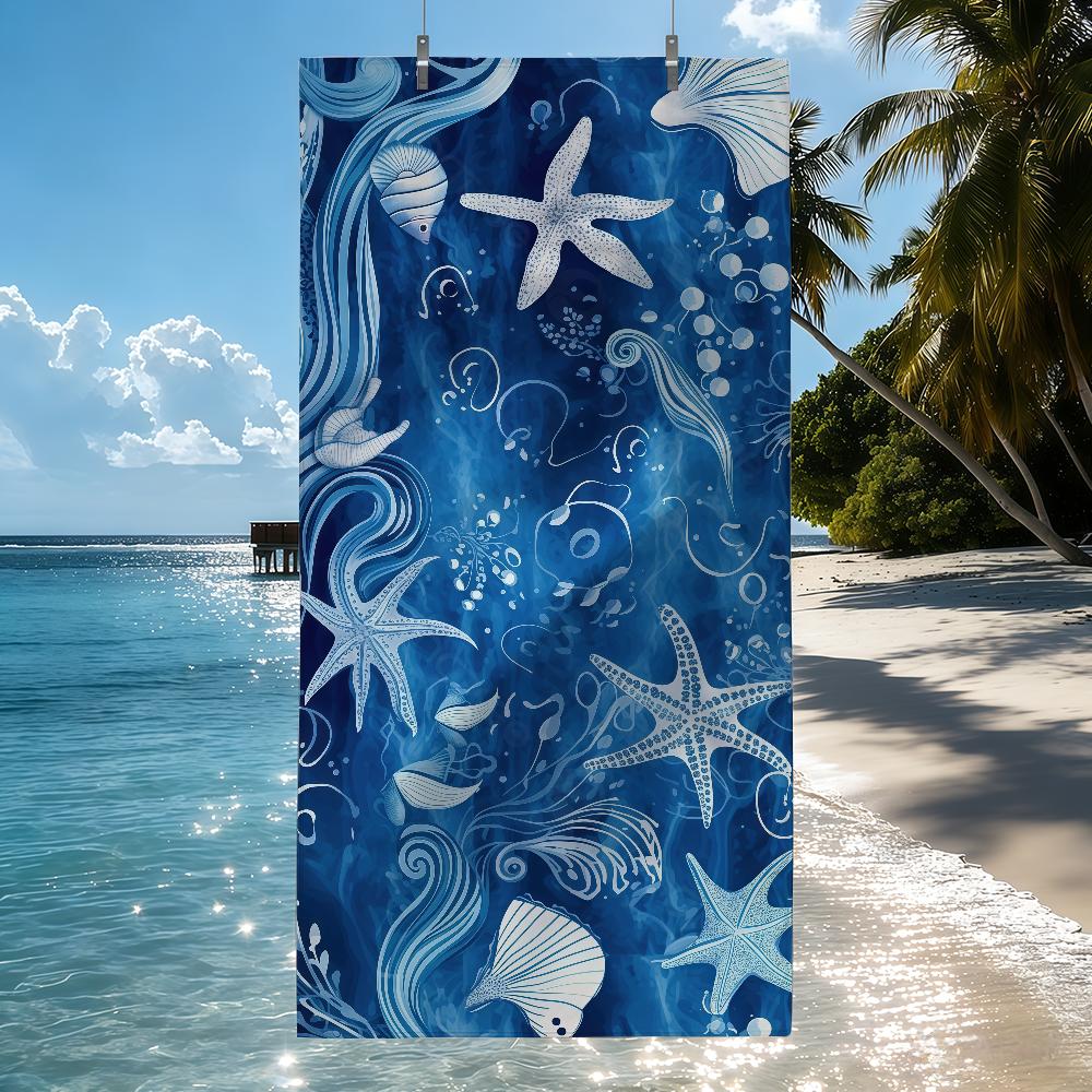 Ocean element starfish Towel Quick Drying Beach Towels Are Suitable For Swimming Pools Camping Yoga And The Gym