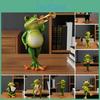 Statue Musician Frog Handengraved Frog Ornament With Uv Coating Mini Resin Figurine