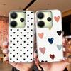 Phone Case For Xiaomi Redmi Note 14 Pro 5G Cartoon Love Heart Clear Transparent Non-Yellowing Shockproof Cover for Redmi 14C 4G