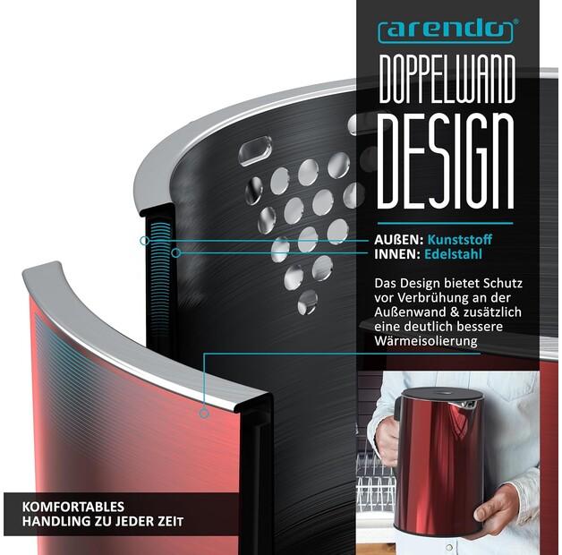 Чайник Arendo Elegant kaminrot (304582)