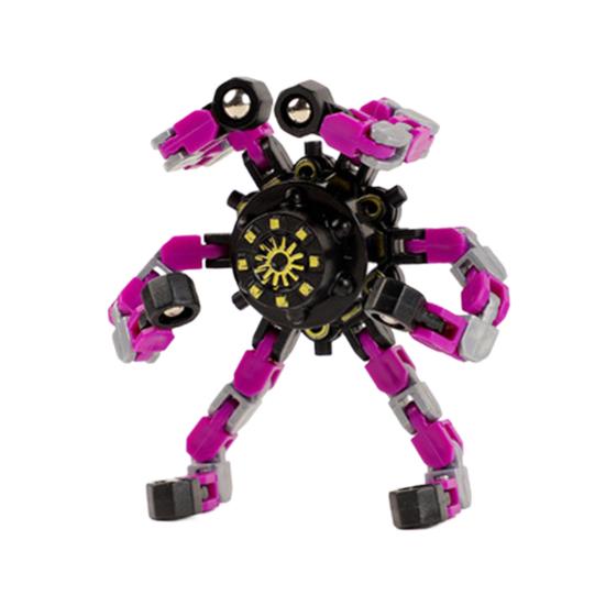 Juguete giratorio deformable, portátil, para aliviar el estrés, con cadena para los dedos, giroscopio mecánico, juguete educativo, sensorial, para niños y adultos.