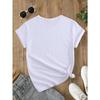 Casual Loose Short-Sleeve Summer T-Shirt with a Scotland Letter Print Design