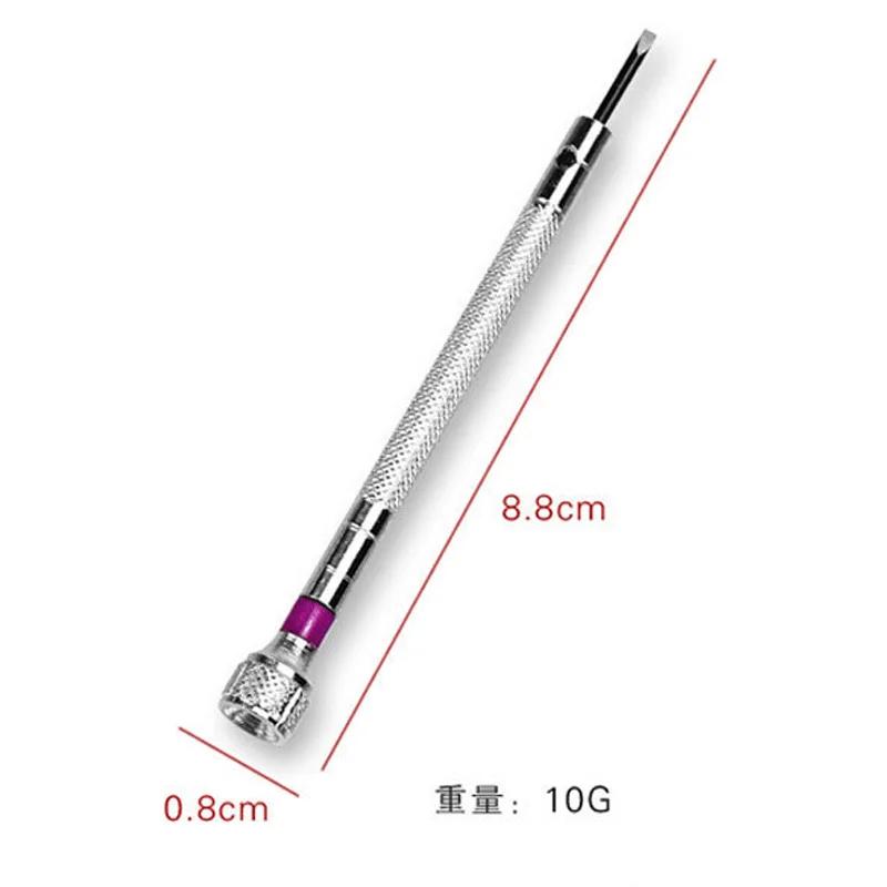 13-teiliges Uhrenreparaturwerkzeug Schraubendrehersatz 0,6 mm - 2,0 mm Flachkopf-Schraubendreher-Set Professionelle Uhrmacher für Uhrenreparaturwerkzeuge