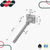 KOTARBAU® Vertically Adjustable Steel Post Base Anchor for Gazebos, Shelters, Fences 80 x 330 mm Set of 2