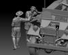 Modelo Thunder Escala 1/35 Caminhão Britânico LRDG Ford F-30 com Rádio e Duas Figuras, Kit de Modelo de Plástico TB35309