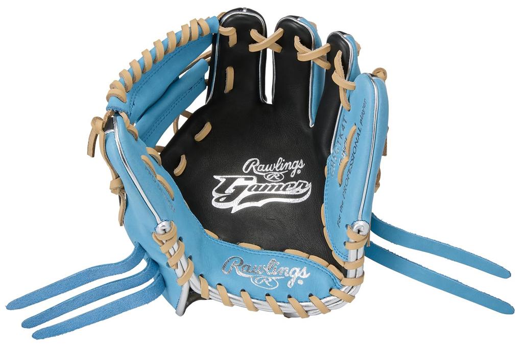 Rawlings GAMER TRAINING GH5GTK4T Baseball Trainings-Wurfhandschuh, Hart, Handschuh, Schwarz/Sax, T-Zoll, Rechtshänder