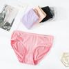 Women's Cotton Briefs Underwear Sexy Panty Solid Color Low Rise Lingerie Underpants Seamless Panties