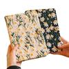 Hardcover Fabric Paper Embroidery A5 Diary Notebook with Exquisite Small Daisy Design High-Value Artistic Gift