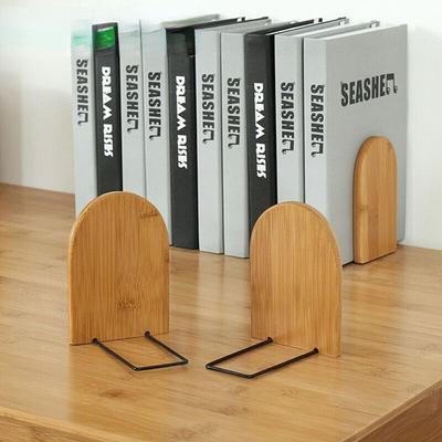 Desk Storage Office Supplies School Desktop Organizer Book Holder Wood Bookend Bookshelf Book Stand