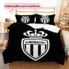 AS Monaco FC Pattern Bedding Home Decoration Birthday Gift (1 * duvet cover + 2 * pillowcase, without core)