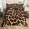 Leopard Print Duvet Cover Set Queen Cheetah Bedding Sets Geometric Comforter Cover African Safari Animal Quilt Cover Room Decor