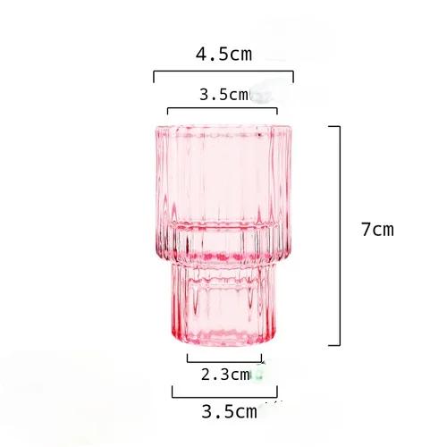 Nordic Mini Glass Candlestick European Taper Candles Holders Table Candle Stand Small Tealight candle holder Home Decoration