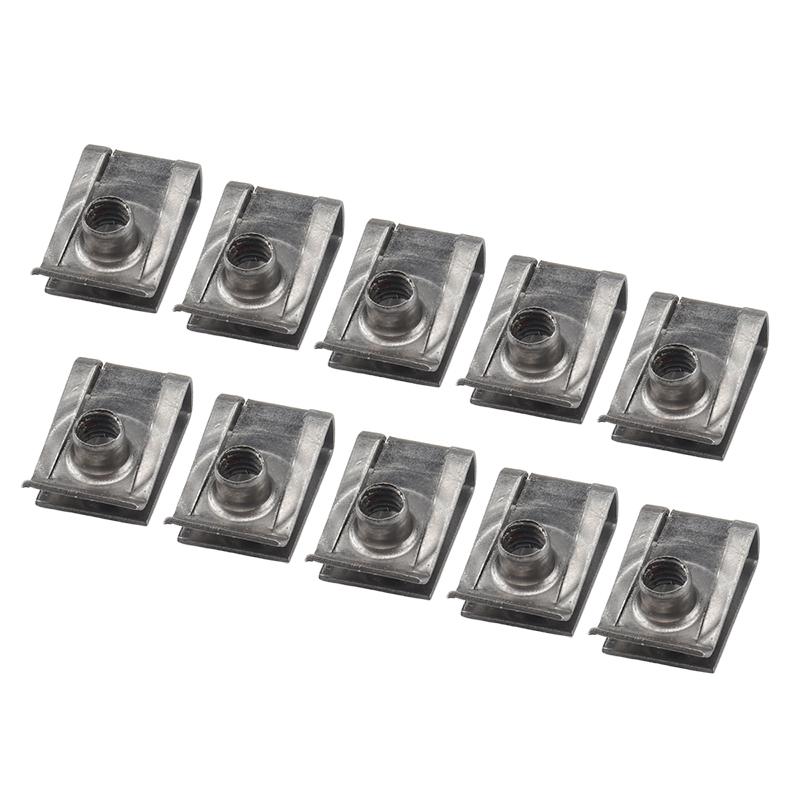 

10 шт. U-образная зажимная гайка M4, гайка из нержавеющей стали 304, 4 мм, пружинная гайка, подходит для автомобилей и мотоциклов