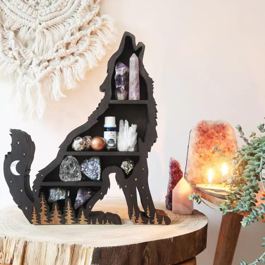 Creative Moon Cat Crystal Storage Rack and Home Decor Ornament