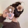 Autumn and Winter Double-sided Plush Flower Hair Clip, Shark Clip At the Back of the Head, French Sweet Hair Accessory for Women