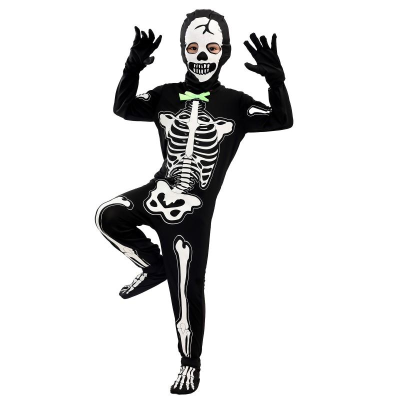 

Детский комбинезон с флуоресцентным черепом, детский карнавальный костюм, праздничная одежда S